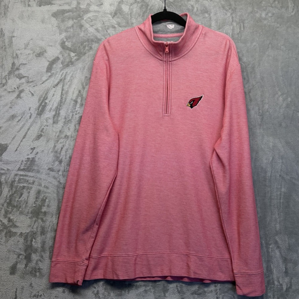 Vineyard Vines Mens 1/4 Zip Sweatshirt Red Size XL Arizona Cardinals Pima Cotton